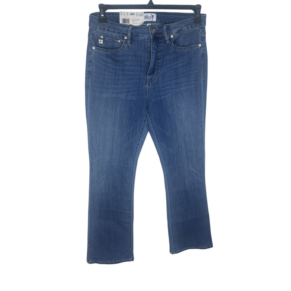 Seven7 Women‎ High Rise Slim Bootcut Jeans Size 8 Ocean Drift Blue MY10240DE NWT